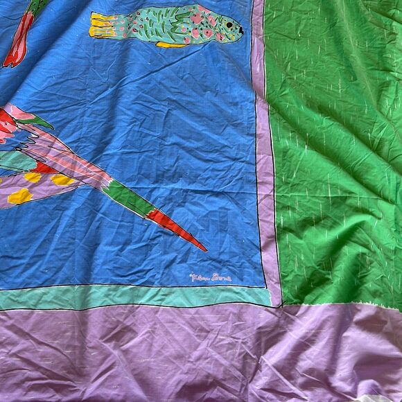 Ken‎ Done Duvet Doona Cover 80s 90s Queen Size Parrots & Fish Colorful Tropical - Picture 4 of 14